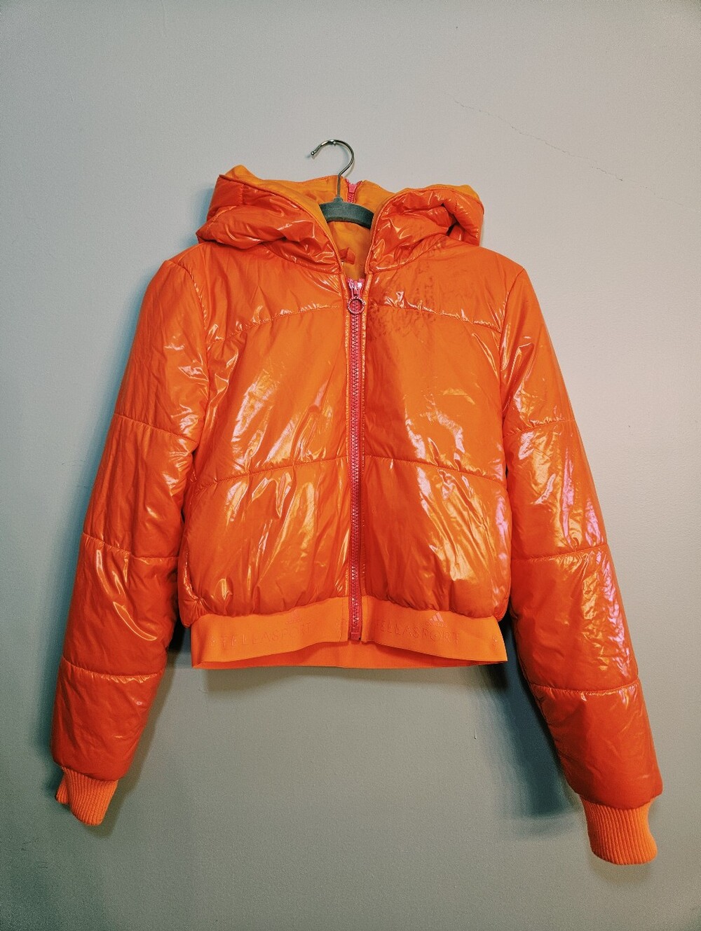 Stella Sport Stella McCartney x Adidas Puffer Jacket Size S Orange